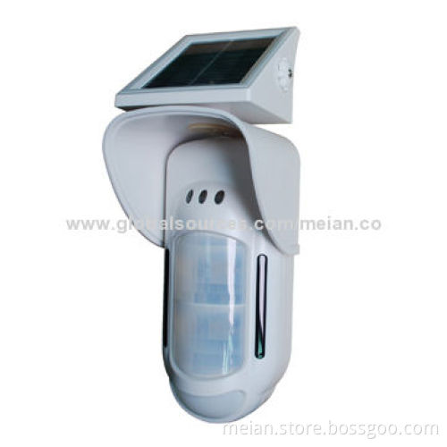 Solar Power PIR Detector for Outdoor Use, Waterproof, IP65 Environmental Rating